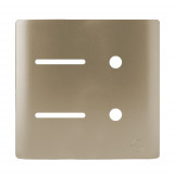 Placa p/ 2 Interruptores + 2 Furos 4x4 - Novara Champanhe